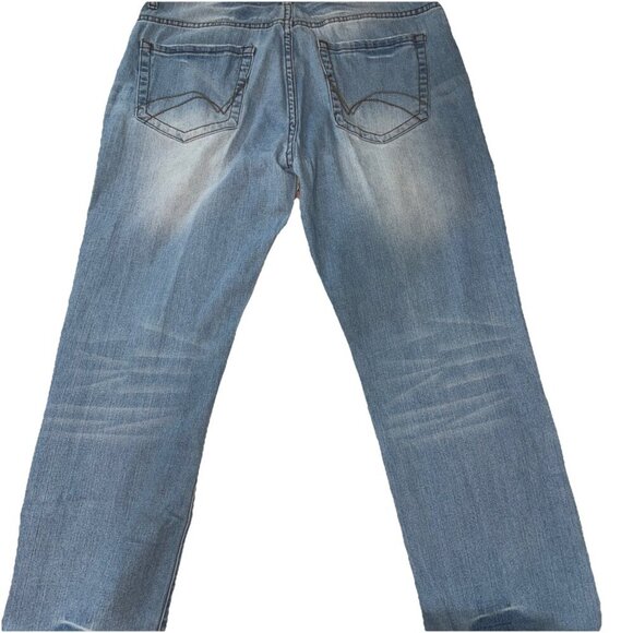 Carbon Jeans Relaxed Straight Freedom Flex Distressed SZ 34 x 29 Streetwear - Picture 3 of 3